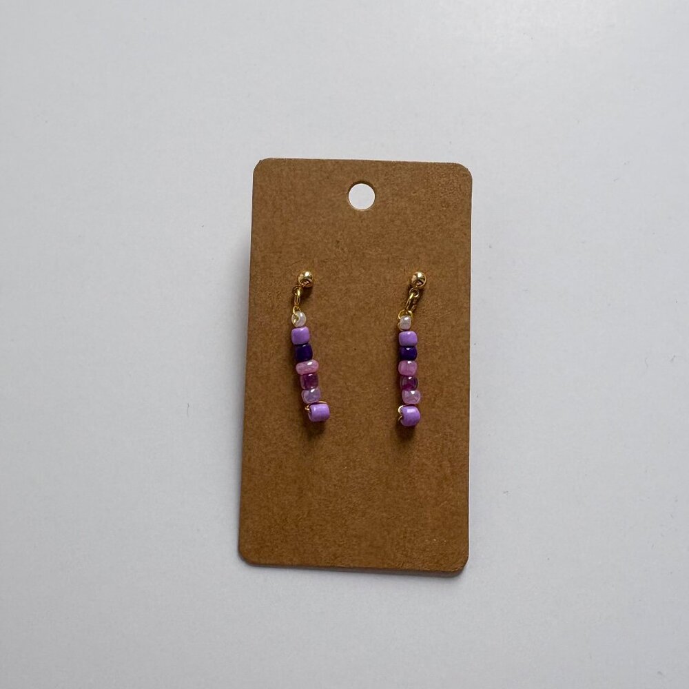 Handmade Beaded Dangle Earrings
